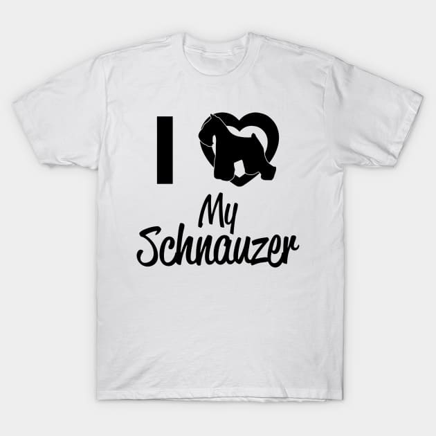 I Love My Schnauzer T-Shirt by CuteSyifas93